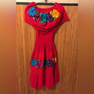 Handmade Floral and Ruffle Style Dress